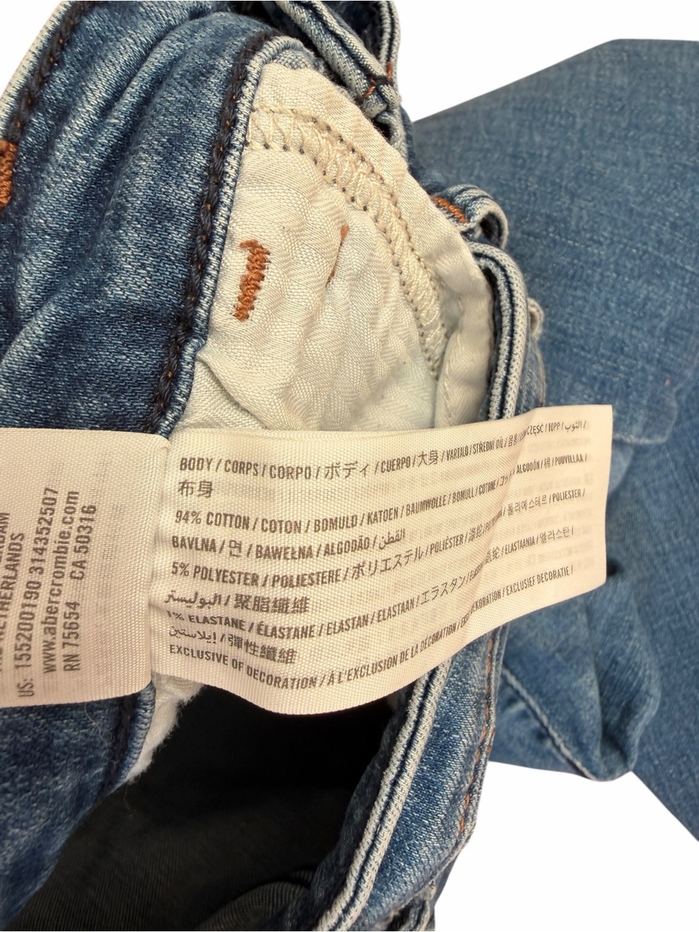 Abercrombie & Fitch Harper 29/8R Ankle Jeans Women’s Distressed Medium Wash - Picture 5 of 6